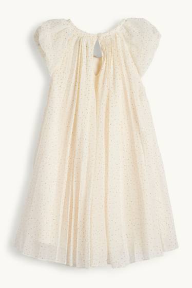 Nena - Vestit prisat - de piquets - blanc trencat