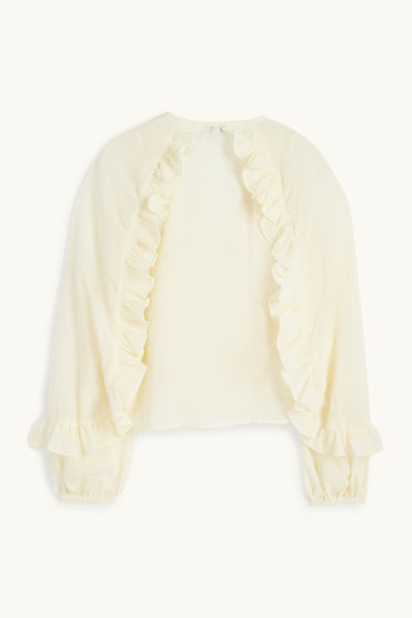 Mujer - Blusa de chifón - crema
