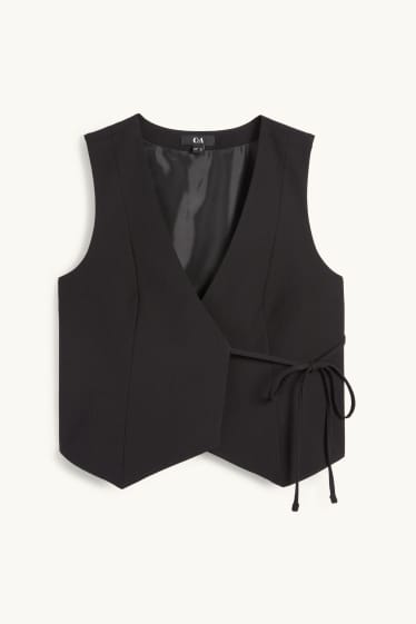 Femei - Vestă - relaxed fit - negru