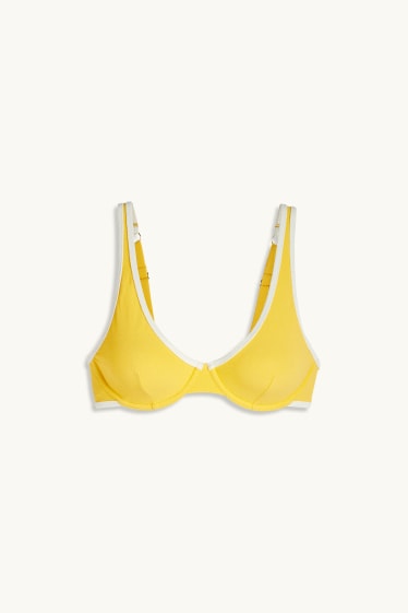 Femmes - Haut de bikini avec armatures - LYCRA® XTRA LIFE™ - texturé - jaune