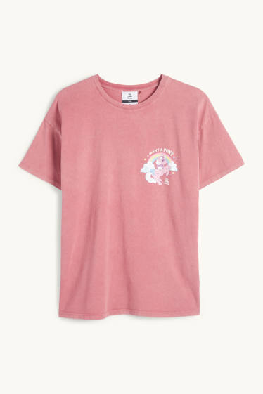 Femei - Tricou - supradimensionat - Micul meu ponei - roz închis