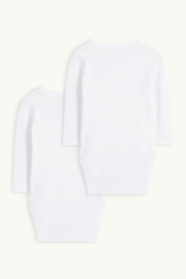 Unisex - Multipack 2er - Baby-Wickelbody - weiss
