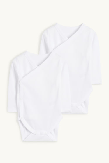 Unisex - Multipack 2er - Baby-Wickelbody - weiss