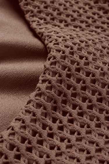 Dona - Calces de biquini - mid waist - LYCRA® XTRA LIFE™ - texturades - marró