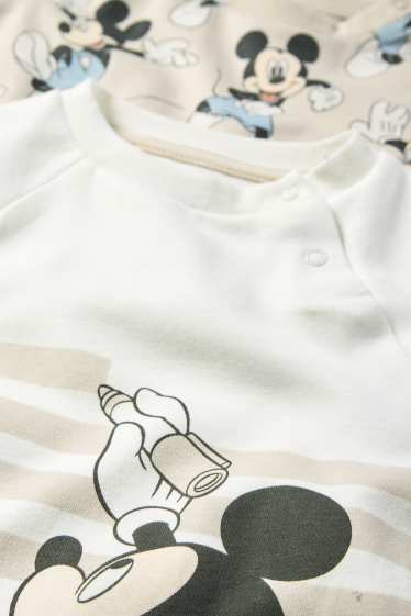 Baby Jungen - Multipack 2er - Micky Maus - Baby-Schlafanzug - hellbeige