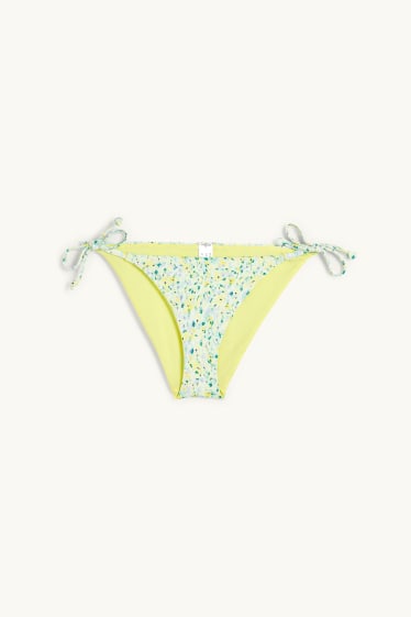 Dames - Bikinibroek - low waist - LYCRA® XTRA LIFE™ - gebloemd - mintgroen