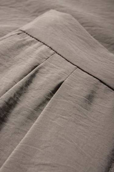 Femmes - Pantalon de bureau - high waist - loose fit - gris