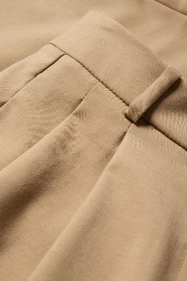 Femmes - Pantalon de bureau - high waist - relaxed fit - beige