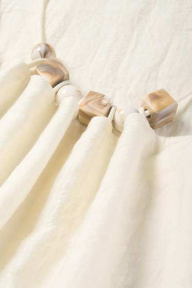 Donna - Vestito svasato - bianco crema