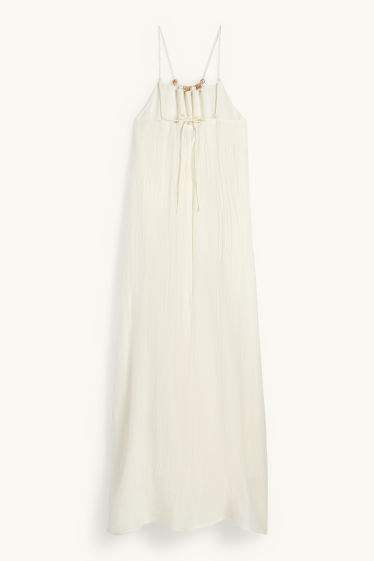 Donna - Vestito svasato - bianco crema