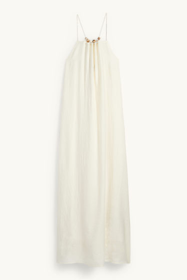 Donna - Vestito svasato - bianco crema