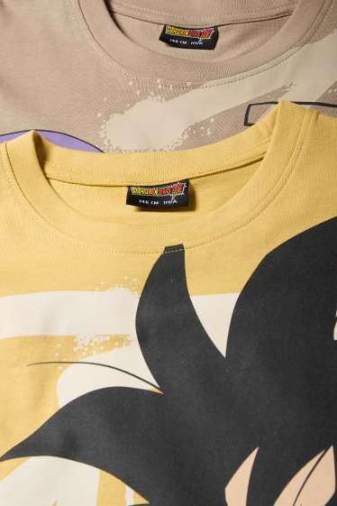 Enfants garçons - Lot de 2- Dragon Ball Z - T-shirts - taupe