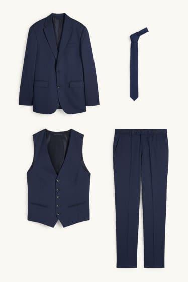 Home - Vestit amb corbata - regular fit - 4 peces - blau fosc