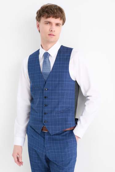 Herren - Anzug mit Krawatte - Regular Fit - Stretch - 4 teilig - dunkelblau