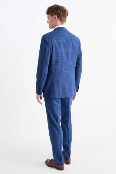 Herren - Anzug mit Krawatte - Regular Fit - Stretch - 4 teilig - dunkelblau