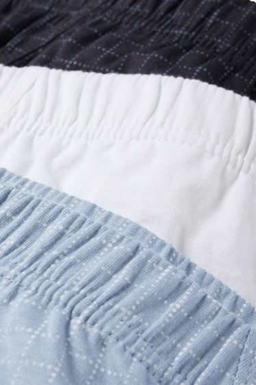 Herren - Multipack 3er - Slip - kariert - hellblau