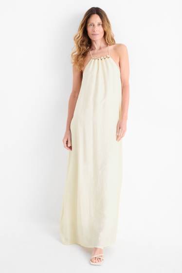 Donna - Vestito svasato - bianco crema