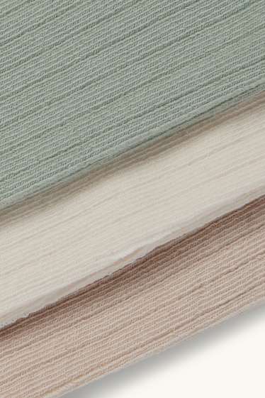 Baby Girls - Multipack of 3 - baby tights - ribbed - cremewhite