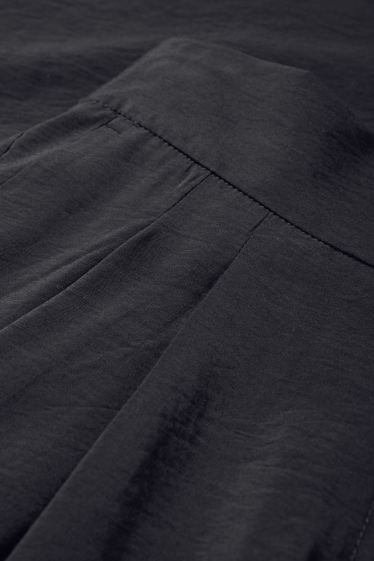 Femmes - Pantalon de bureau - high waist - loose fit - noir