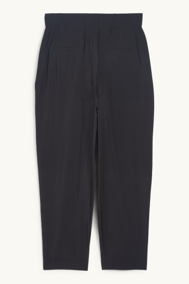 Femmes - Pantalon de bureau - high waist - loose fit - noir