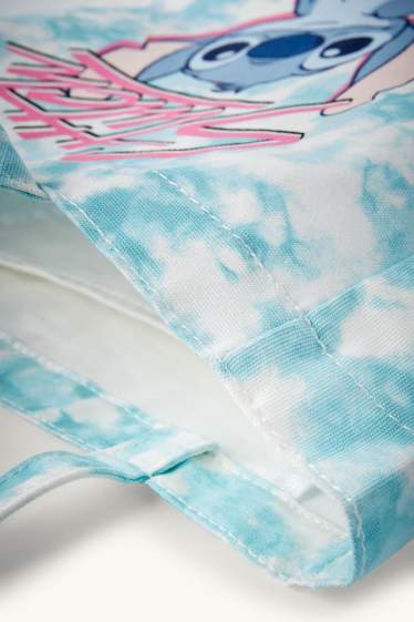 Kinder Mädchen - Lilo & Stitch - Shopper - gemustert - hellblau