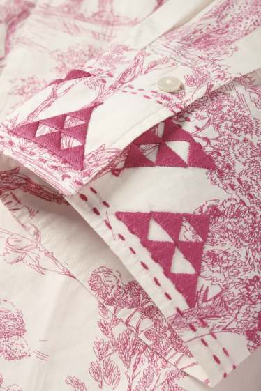 Women - Rangsutra x C&A - blouse - white / rose