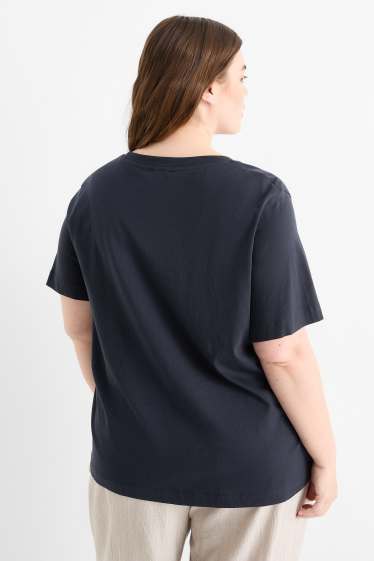 Damen - T-Shirt - Regular Fit - dunkelblau