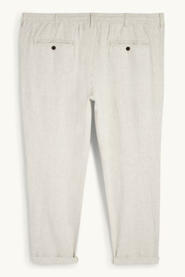 Men - Chinos - regular fit - linen blend - light beige