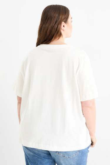Damen - T-Shirt - Slim Fit - weiss