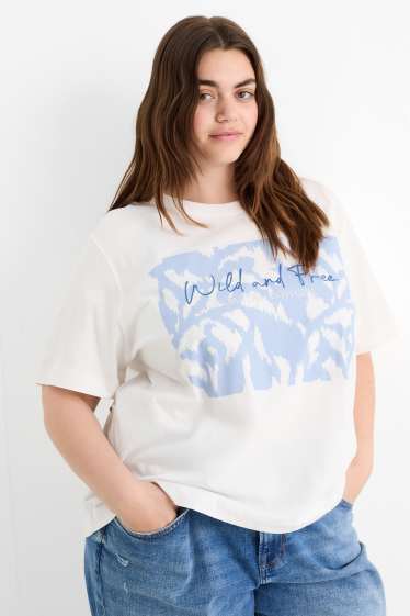 Damen - T-Shirt - Slim Fit - weiss