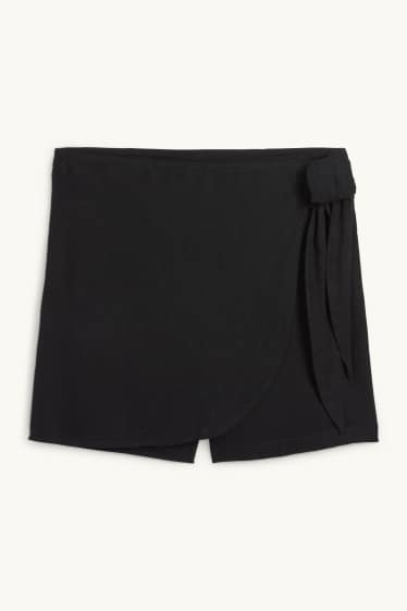 Dames - Skort met linnengehalte - zwart