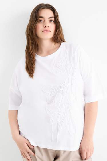 Femmes - T-shirt - regular fit - blanc