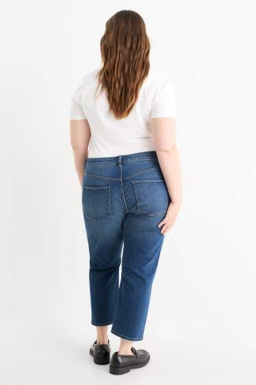Women - Slim jeans - mid-rise waist - blue denim