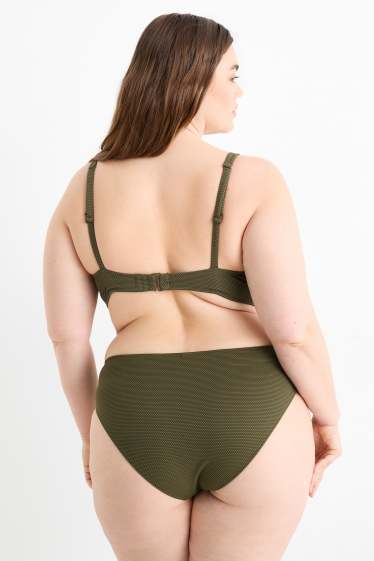 Damen - Bikini-Top mit Knotendetail - LYCRA® XTRA LIFE™ - wattiert - dunkelgrün