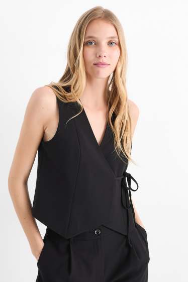 Femei - Vestă - relaxed fit - negru