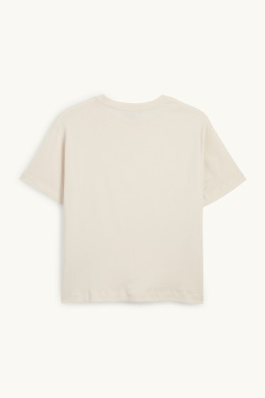 Femmes - T-shirt - relaxed fit - beige
