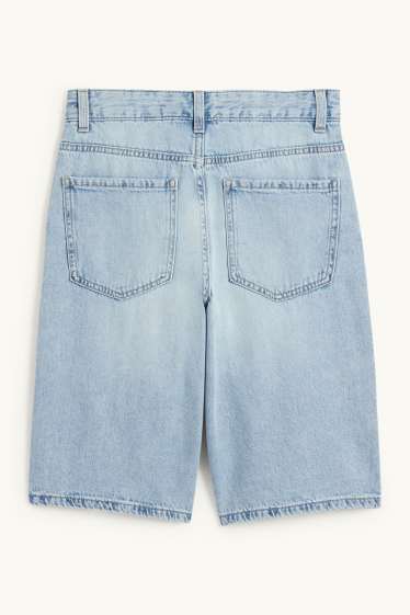 Enfants garçons - Bermuda en jean - jean bleu clair