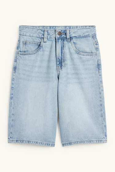 Enfants garçons - Bermuda en jean - jean bleu clair
