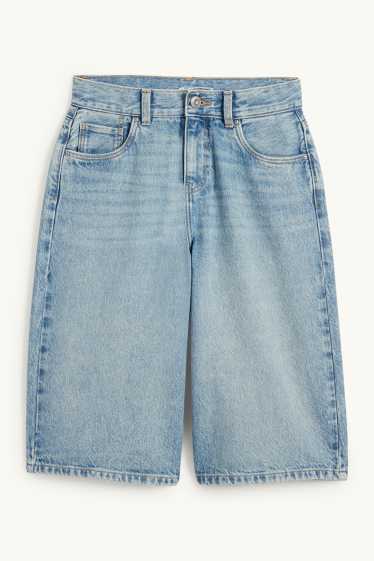 Kinderen: meisjes - Bermuda van spijkerstof - jeanslichtblauw