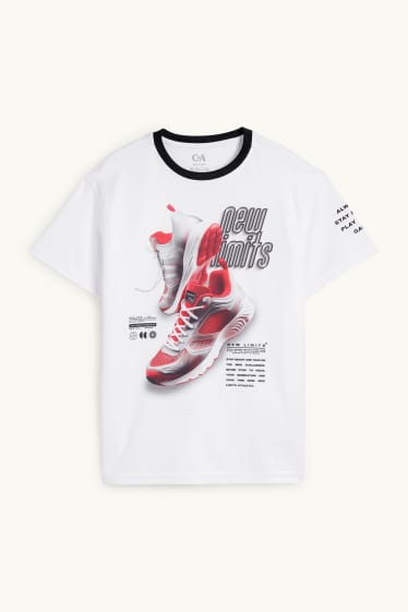 Kinder Jungen - Sneaker - Funktions-Shirt - weiss