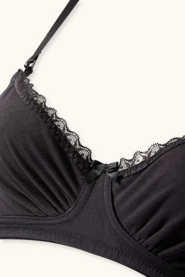 Femei - Multipack 2 buc. - sutien pentru alăptare fără armătură - negru