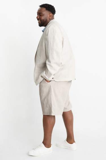 Uomo - Shorts - misto lino - beige chiaro