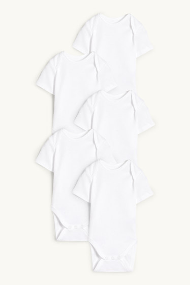 Unisex - Multipack 5er - Baby-Body - weiss