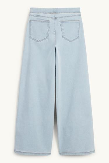 Children Girls - Wide leg jeans - denim-light blue