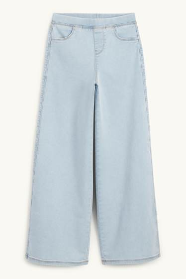 Children Girls - Wide leg jeans - denim-light blue