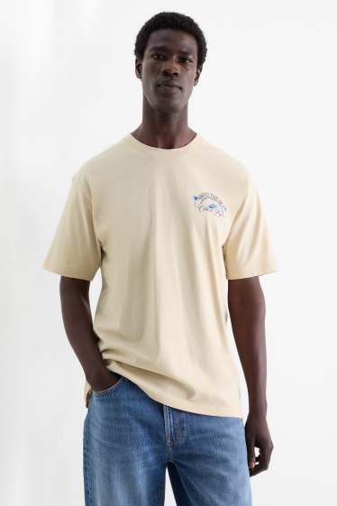 Hommes - T-shirt - relaxed fit - beige clair