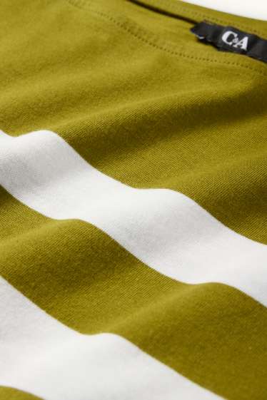 Dames - Longsleeve - gestreept - groen