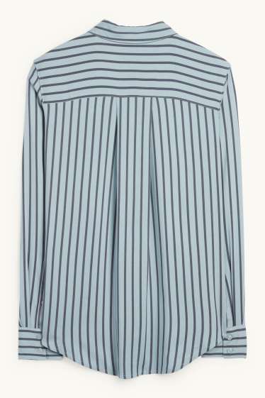 Dames - Blouse - gestreept - blauw