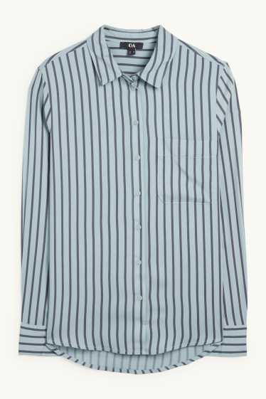 Dames - Blouse - gestreept - blauw