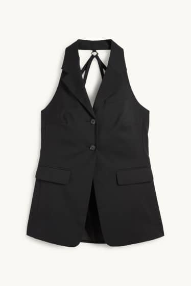 Damen - Business-Weste - Tailored Fit - schwarz